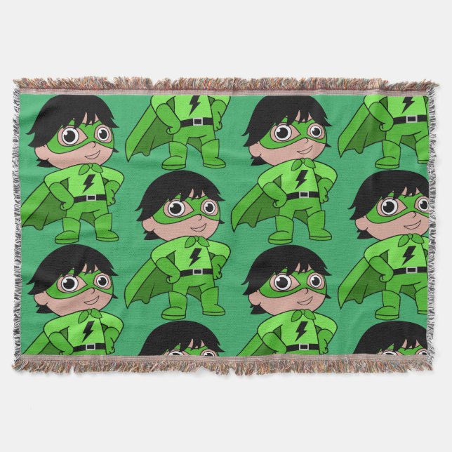 Cobertor Super Boy Herói de Ação (Frente)