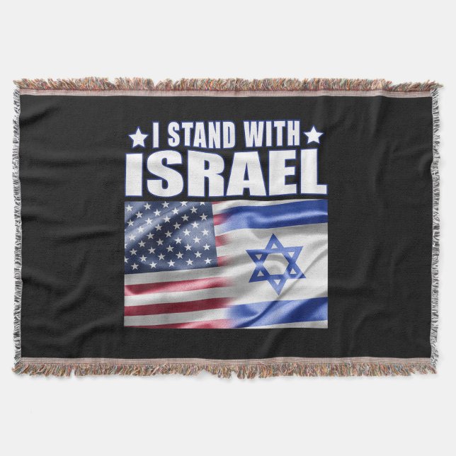 Cobertor Support Israel I Stand with Israel  (Frente)