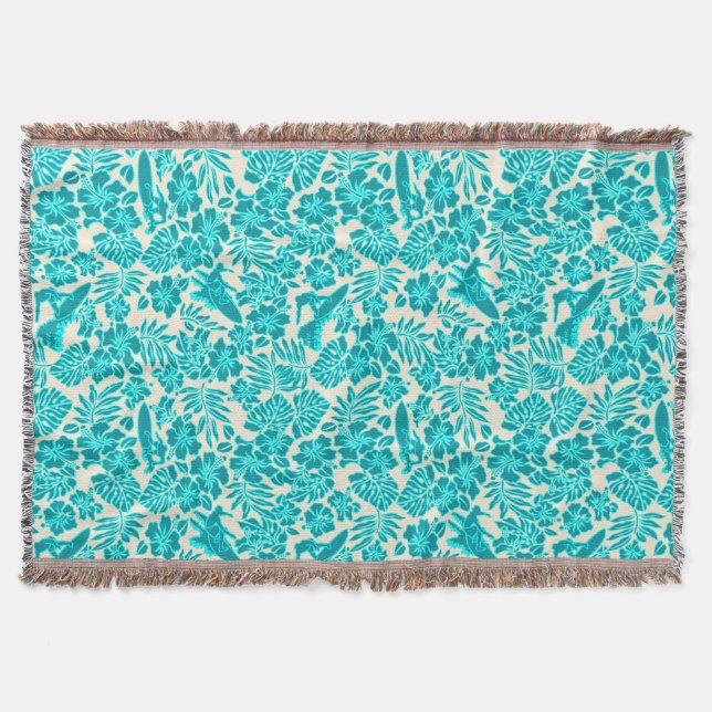 Cobertor Surf Pareau Hawaicus Hibiscus Throw Blankets (Frente)