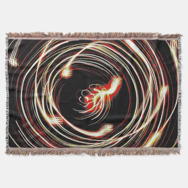Cobertor Swirl Motion Burst – Premium Woven Blanket (Frente)