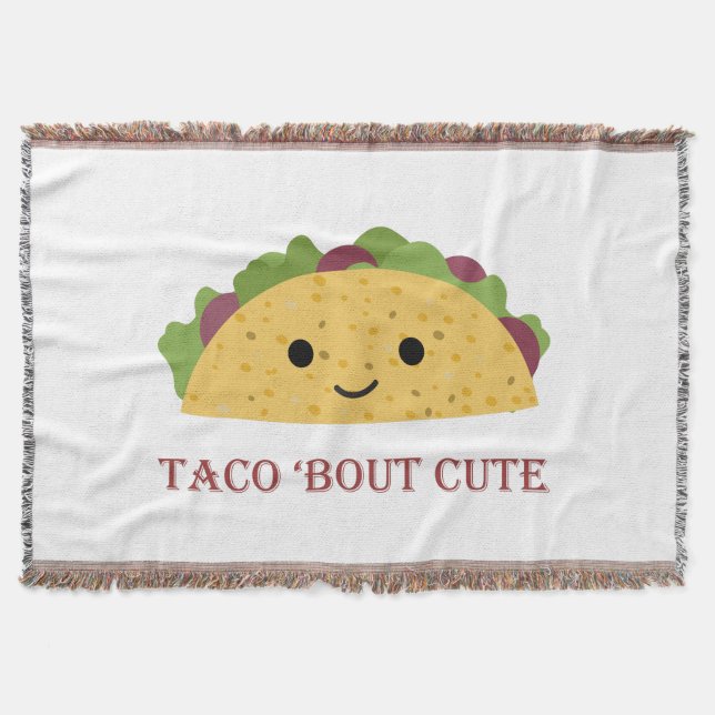 Cobertor Taco Bout Cute Kawaii Taco (Frente)