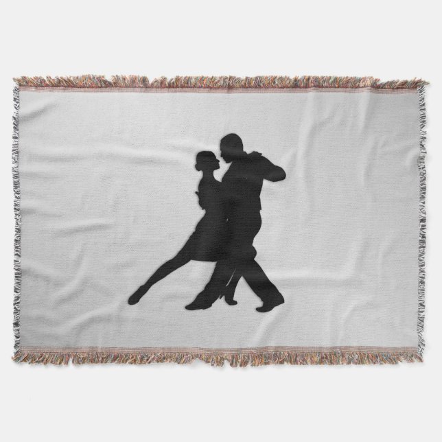 Cobertor Tango Dancers Silhouette 2 Silver (Frente)