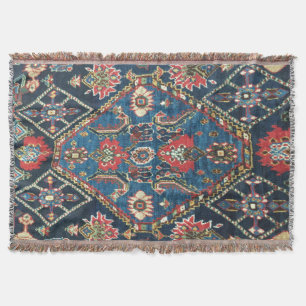 Cobertor Tapete Azul Persa Turco Antigo Oriental