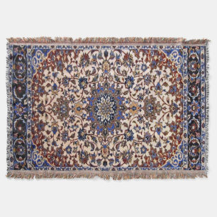 Cobertor Tapete Azul Turco Persa Antigo Oriental