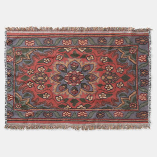 Cobertor Tapete Floral Turco Persa Antigo Oriental