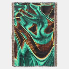 Cobertor Tapetes-aquamarina e ranhuras de café profundament