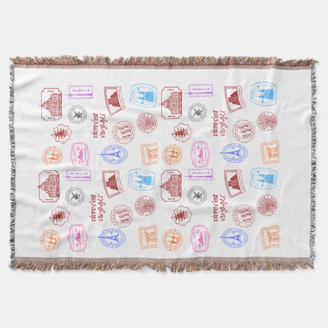 Cobertor Tapis pour les gens qui aiment le voyage (Frente)