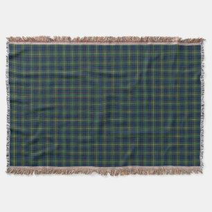 Cobertor Tartan azul, verde, e amarelo do clã de MacLaren