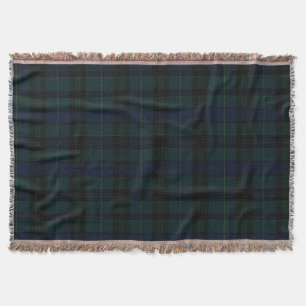 Cobertor Tartan Preto Clássico Watch Verde Escuro Azul Mari