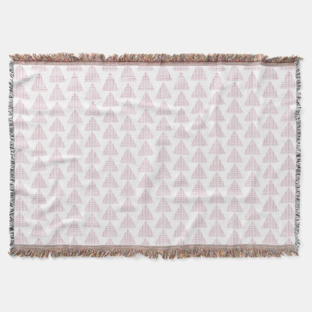 Cobertor Tartan Triangles Rosa (Frente)