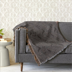 Cobertor Taupe sofisticado - Botânico de inverno sofisticad