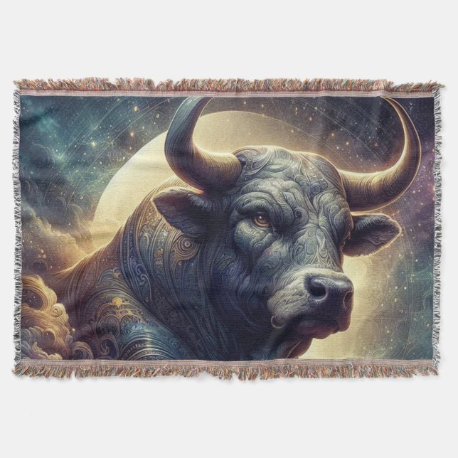 Cobertor Taurus Zodiac Art - Touro Majestoso (Frente)