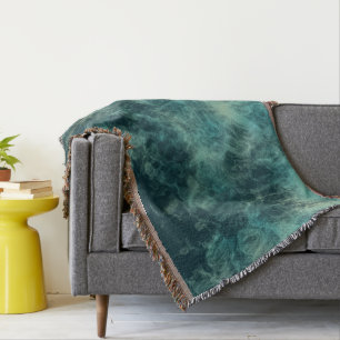 Cobertor Teal Marble Abstrato