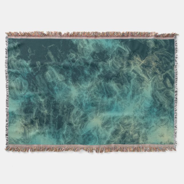 Cobertor Teal Marble Abstrato (Frente)