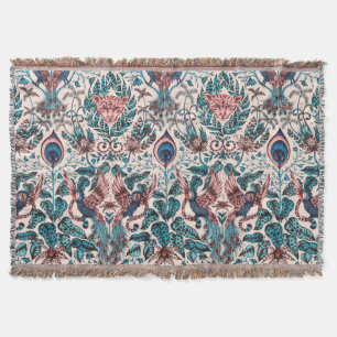 Cobertor tecido de animais da selva inspirado pela chinoise