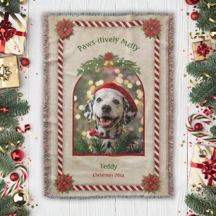 Cobertor Tecido de Natal com Foto de Animal de Est