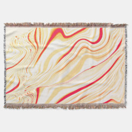 Cobertor Tecido ondulado com tons beges claros, curva rosa