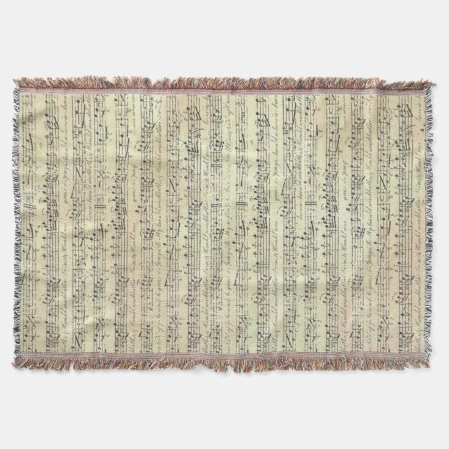 Cobertor tema Música Nota Jogar em Aberto Música (Frente)