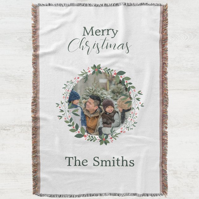 Cobertor Terra de Natal da Família Personalizada (Criador carregado)