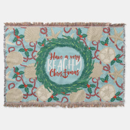 Cobertor Terra do Mar Tropical de Natal - Vermelho