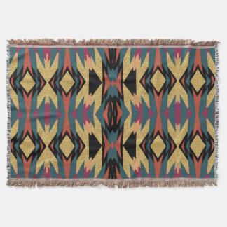 Cobertor Terra Teal Quente Aztec Deserto Dourado Shimmer