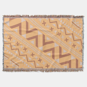 Cobertor Terracotta Aztec Herringbone Estilo Boêmiano Moder