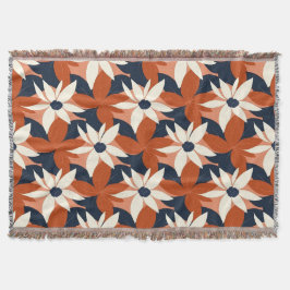 Cobertor Terracotta White Floral Elegante