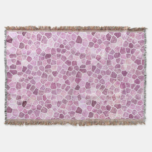 Cobertor Terrazo Xadrezado com Remendos Rosa Pálido