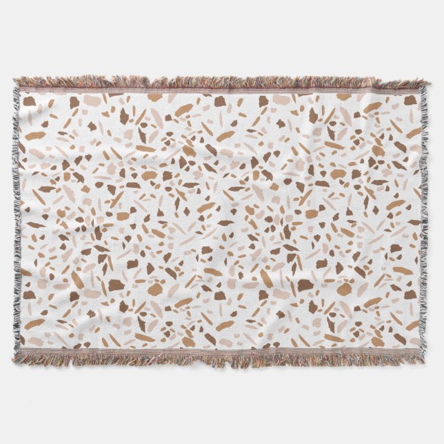 Cobertor Terrazzo Brown e Beige White (Frente)