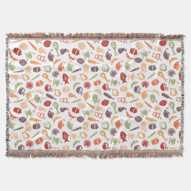 Cobertor Teste padrão 2 da comida (Frente)