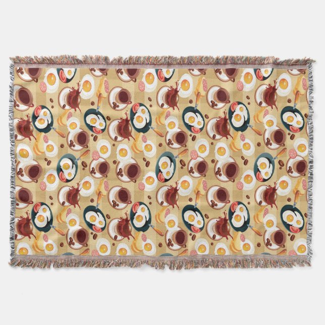 Cobertor Teste padrão 3 do pequeno almoço (Frente)