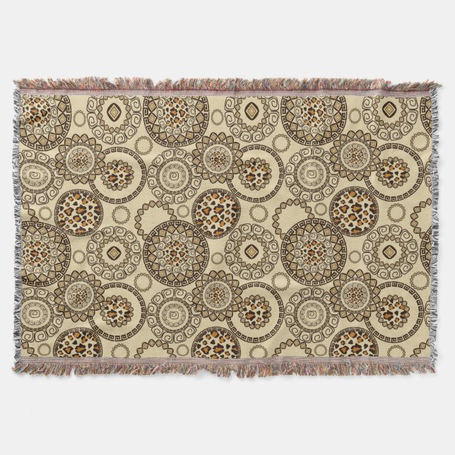 Cobertor Teste padrão africano 3 da pele da chita (Frente)