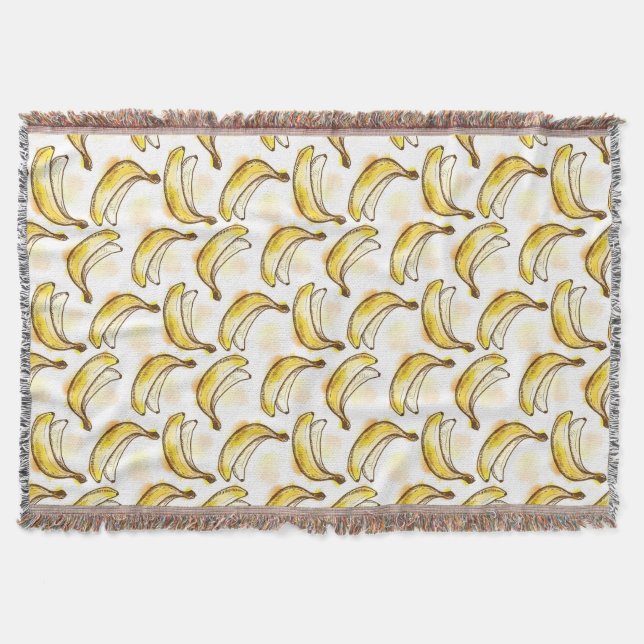 Cobertor Teste padrão com banana (Frente)