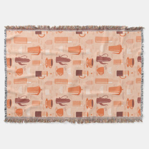 Cobertor Teste padrão com bebidas e texto