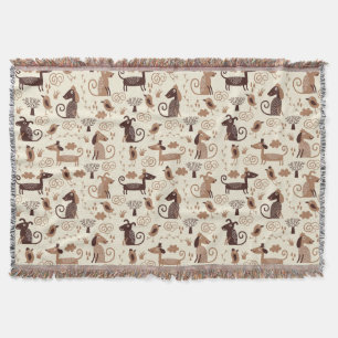 Cobertor teste padrão com cães bonitos