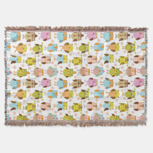 Cobertor teste padrão com pássaros