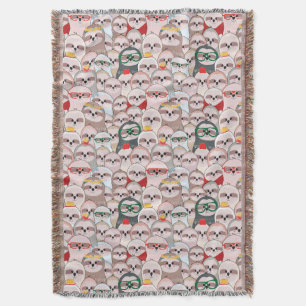 Cobertor Teste padrão cómico da preguiça