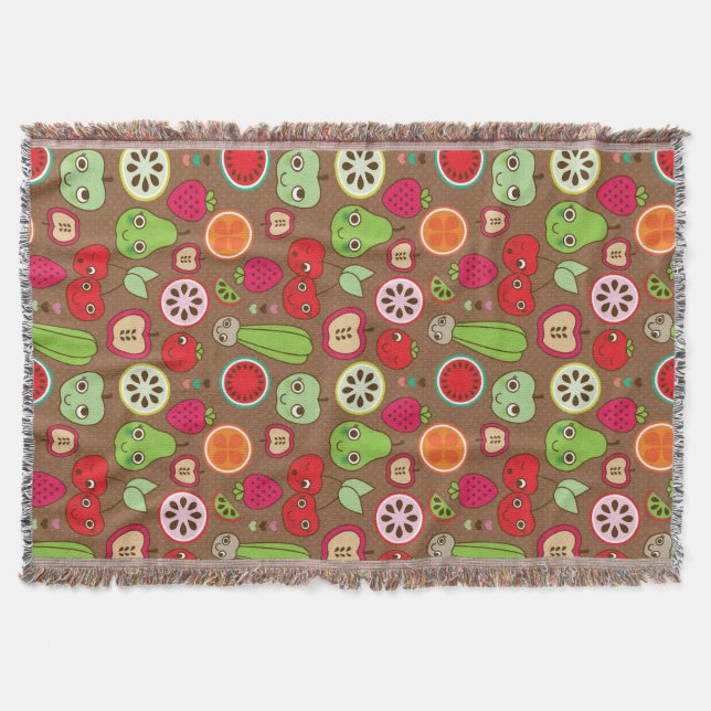 Cobertor Teste padrão da cozinha da fruta (Frente)