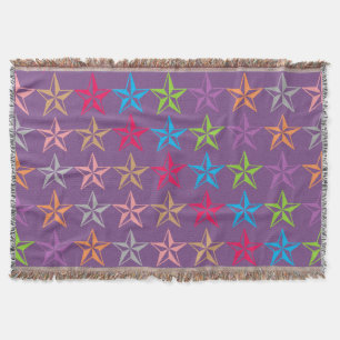 Cobertor Teste padrão de estrelas colorido