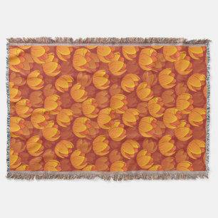 Cobertor Teste padrão de flor dourado