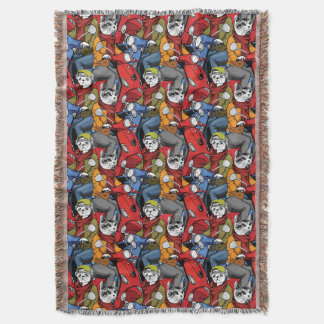 Cobertor Teste padrão do patinete dos gatos & dos cães