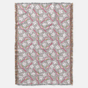 Cobertor Teste padrão dos dentes do arco-íris