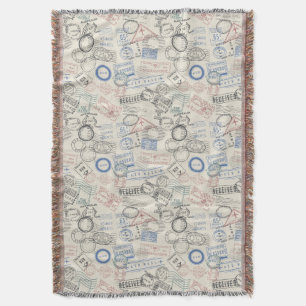 Cobertor Teste padrão dos selos postais do mundo