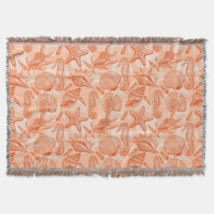 Cobertor Teste padrão tirado mão do mar