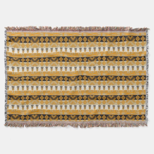Cobertor Teste padrão tribal das listras do estilo étnico (Frente)