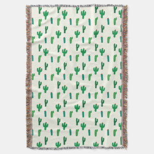 Cobertor Teste padrão verde-claro do cacto