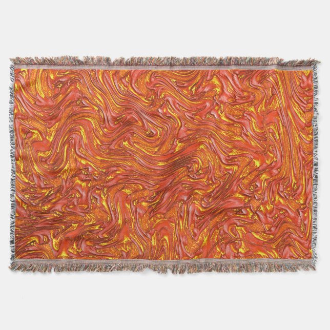 Cobertor Textura avermelhada vívida com tons amarelos (Frente)