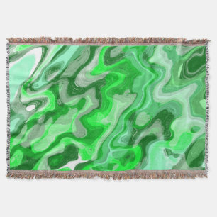 Cobertor Textura de mármore verde esmeralda pintura líquida