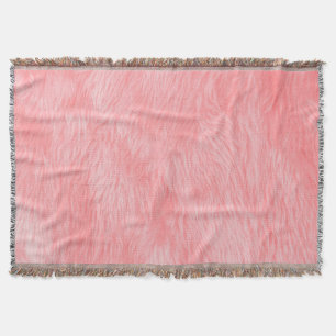 Cobertor Textura de pele de lã rosa macia