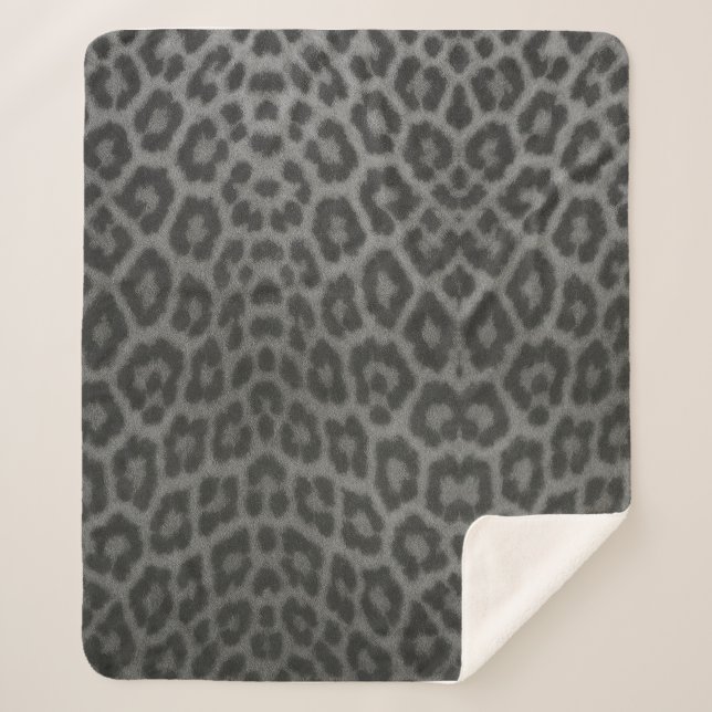 Cobertor  Textura de Pele de Leopardo  (Frente)